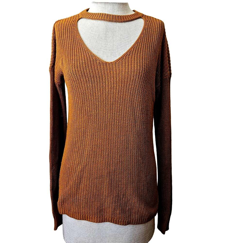 Brown V Neck Sweater Size Medium